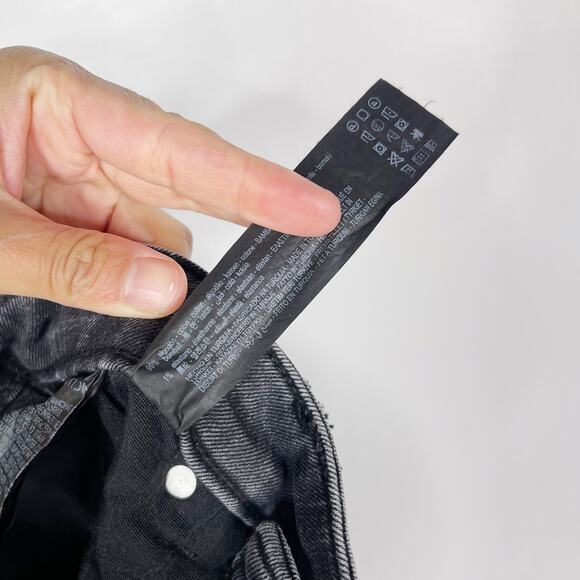 Zara Womens 8 Split Hem High Rise Skinny Jeans Washed Black Cotton Stretch Gray - Picture 11 of 12